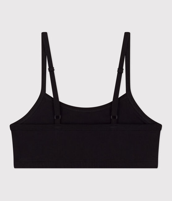Brassière donna in cotone elastam tinta unita nero BLACK