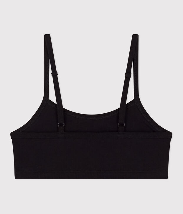 Brassi&egrave;re donna in cotone elastam tinta unita nero
