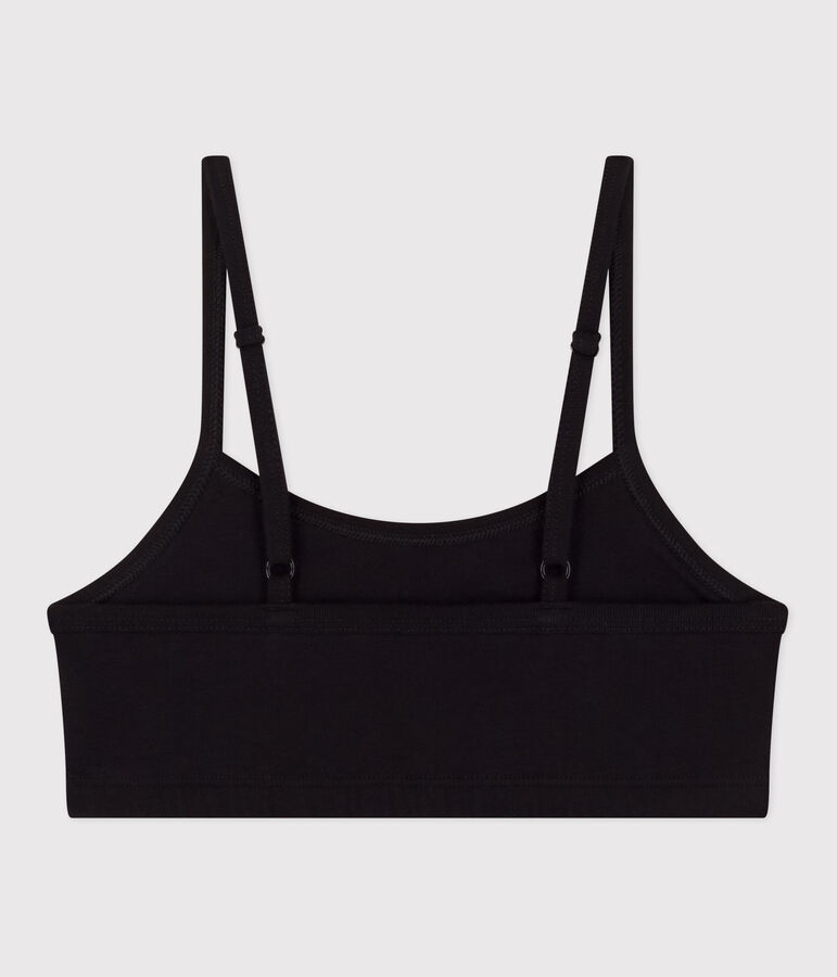 Brassi&egrave;re donna in cotone elastam tinta unita nero