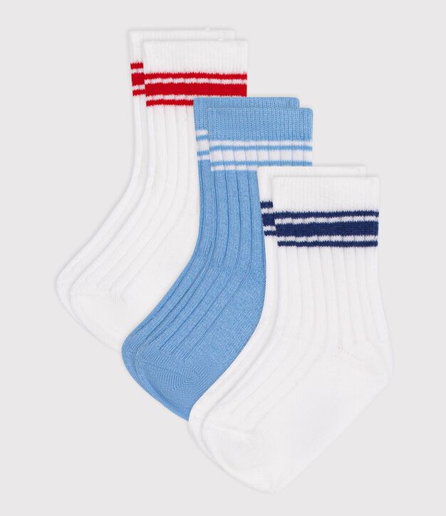 3 paia di calzini in cotone neonato multicolore