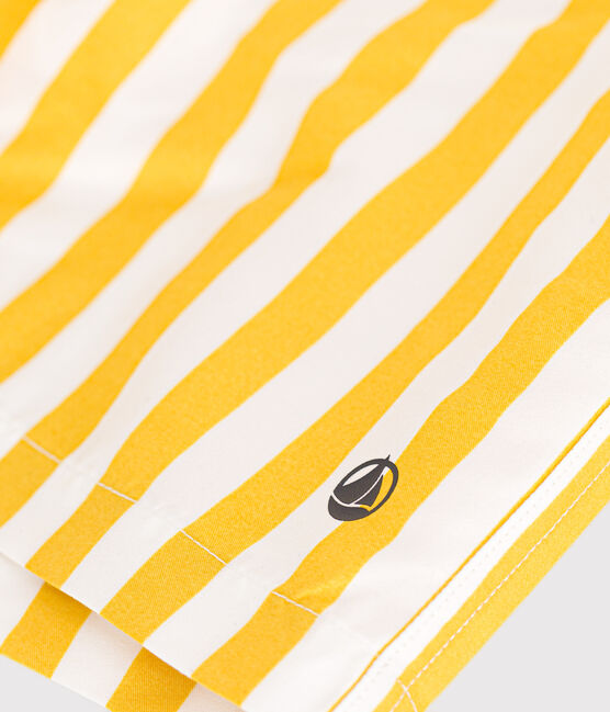 Shorts da mare stampato a righe bambino giallo MARSHMALLOW/ NECTAR