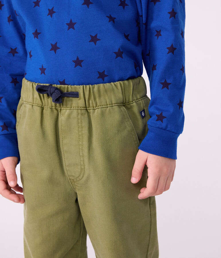 Pantaloni in denim bambina verde
