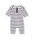Coordinato bebé bambino in jersey pesante a righe