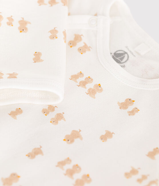 Pigiama in tessuto felpato neonato bianco MARSHMALLOW/bianco MULTICO