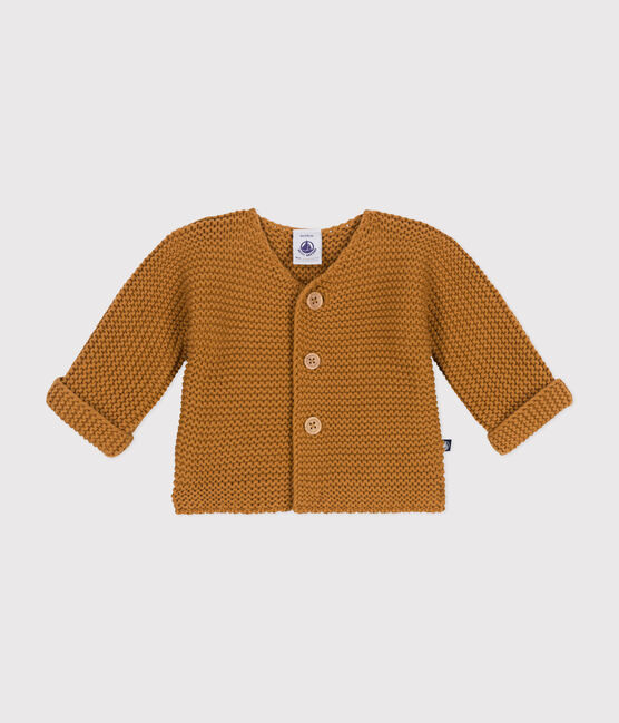 Cardigan in tricot a punto legaccio per bebè marrone CUIVRE