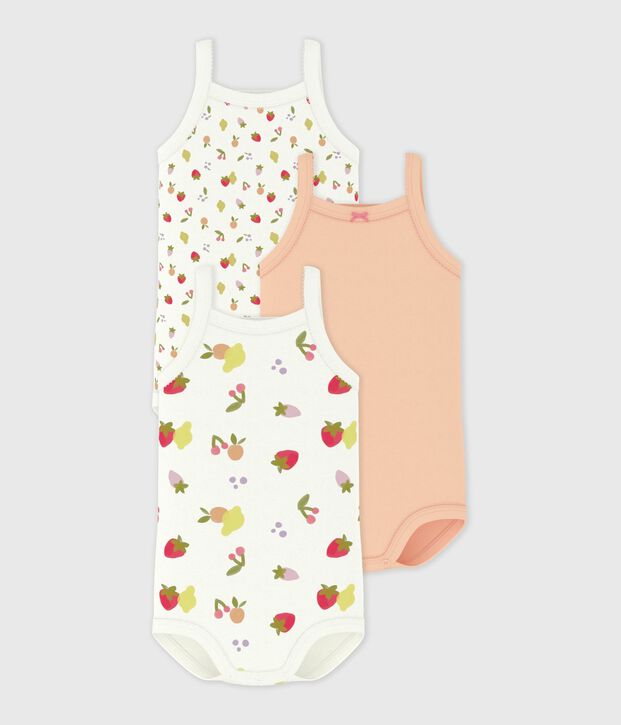 Set di body con spalline in cotone neonata multicolore