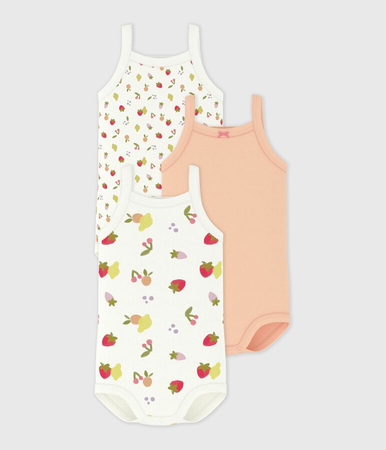 Set di body con spalline in cotone neonata multicolore