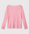 T-shirt donna a maniche lunghe in lino iridescente rosa BABYLONE/grigio ARGENT