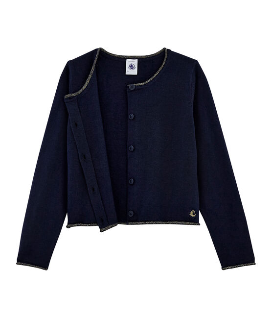 Cardigan tricot bambina blu SMOKING