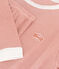 Pigiama millerighe unisex in cotone rosa BRANDY/bianco MARSHMALLOW