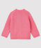 Cardigan bebè bambina con jacquard rosa CHEEK