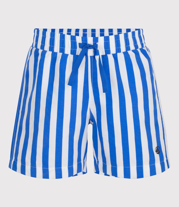 Shorts da mare a righe bambino blu/bianco
