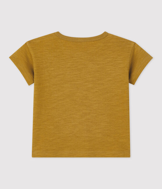 T-shirt bebè tinta unita a maniche corte in jersey giallo ISTRE