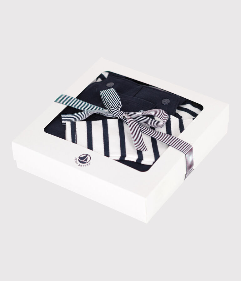 Completo salopette e marini&egrave;re in jersey spesso per beb&egrave; variante 1