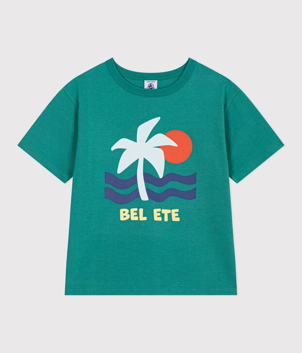 T-shirt a maniche corte in cotone bambina verde