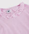 Pigiama a righe bambina in cotone e Lyocell rosa BOHEME/bianco MARSHMALLOW