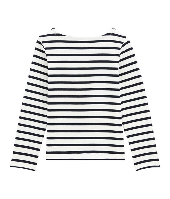 Marinière in jersey per bambina bianco MARSHMALLOW/blu SMOKING