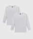 Confezione da 2 t-shirt manica lunga bianche ragazzo