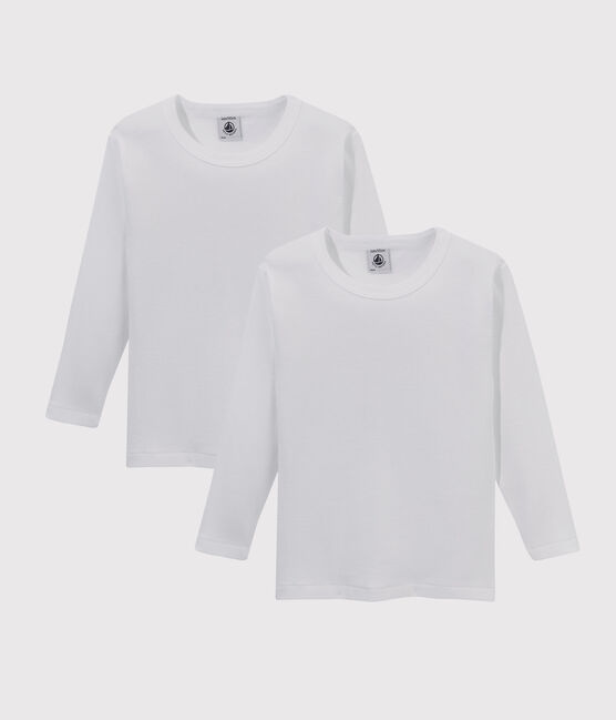 Confezione da 2 t-shirt manica lunga bianche ragazzo variante 1