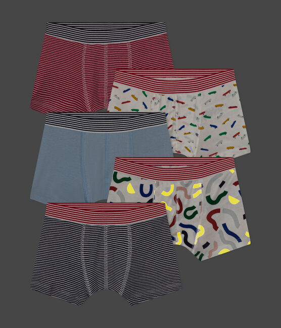 Confezione da 5 boxer skateboard in cotone bambino variante 1