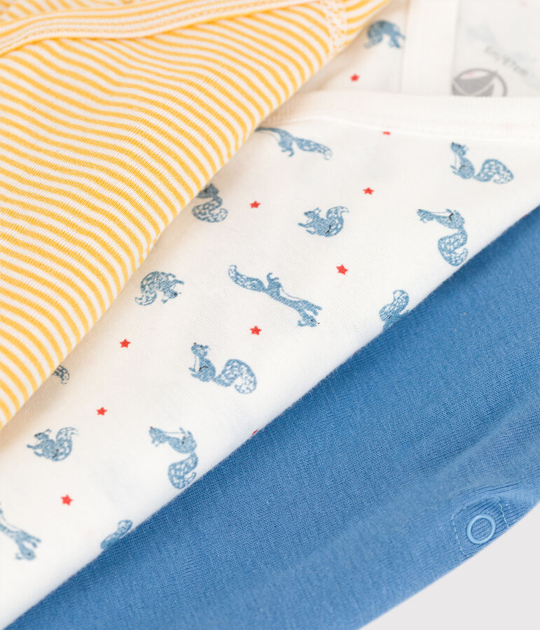 Confezione da 3 body beb&egrave; in cotone biologico multicolore