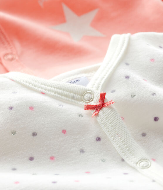 Confezione da 2 tutine pigiama bebè femmina in ciniglia variante 1