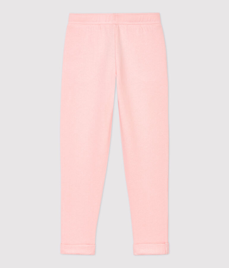 Pantaloni joggers in molleton bambina rosa