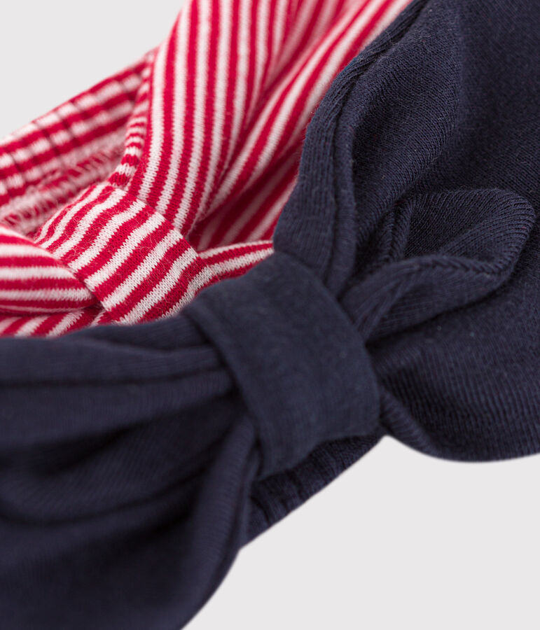 Confezione da 2 fasce beb&egrave; in cotone multicolore