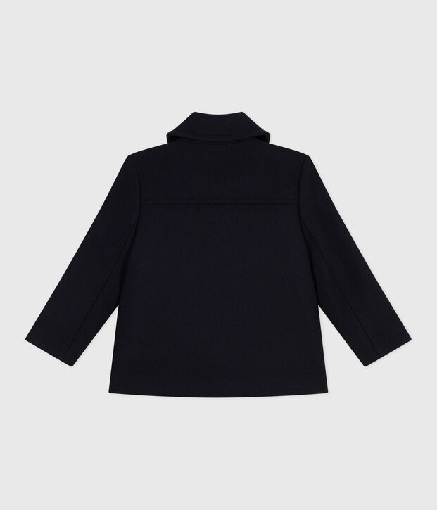 Caban bambina in panno di lana tinta unita SMOKING