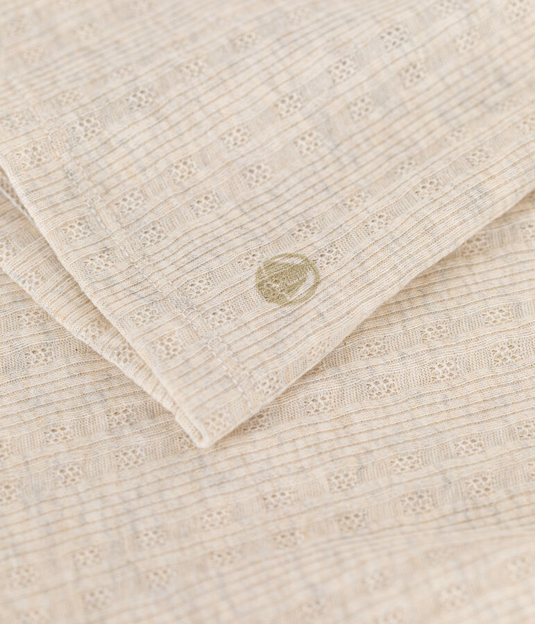 T-shirt L'Iconique donna in cotone fantasia con collo a lupetto beige MONTELIMAR CHINE