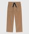 Pantaloni dritti in velluto tinta unita bambino beige ROCHE CLAIR