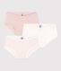 Confezione da 3 slip vita alta in cotone bambino