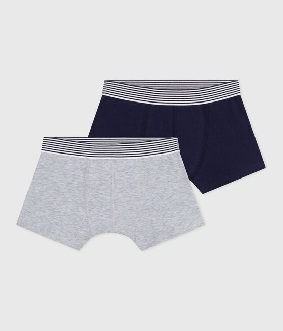 Set di boxer in cotone ed elastan tinta unita bambino variante 1