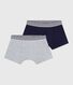Set di boxer in cotone ed elastan tinta unita bambino