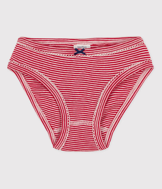 La mutandina in cotone per bambina rosso TERKUIT/bianco MARSHMALLOW