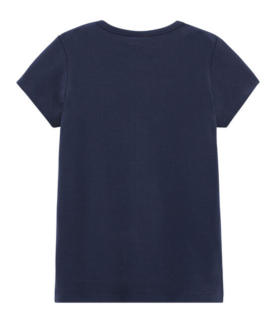 T-shirt a maniche corte bambina blu SMOKING