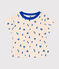 T-shirt a maniche corte in cotone con barche stampate neonato blu AVALANCHE/bianco PERSE