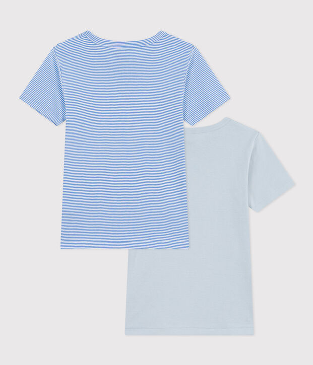 Confezione da 2 t-shirt bambino a maniche corte essenziali in cotone multicolore