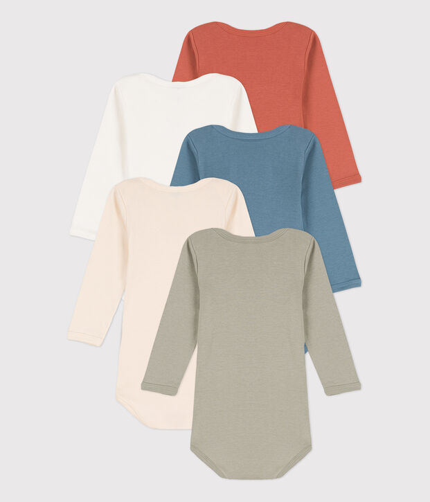 Confezione da 5 body a maniche lunghe Youpi beb&egrave; in cotone multicolore
