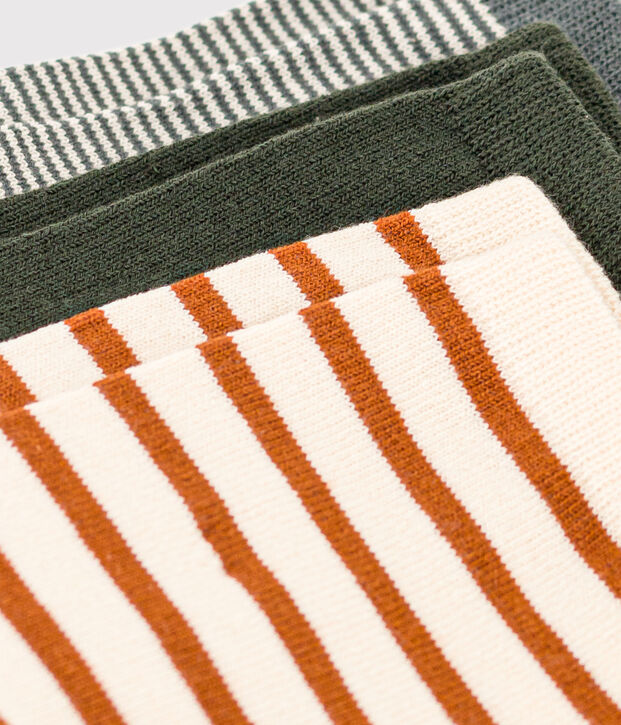 Confezione da 3 paia di calzini millerighe bambino unisex multicolore