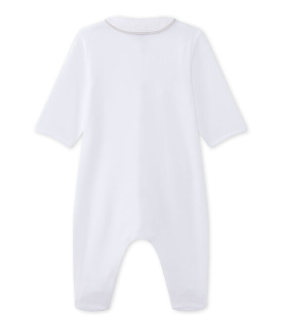 Tutina bebé unisex in cotone bianco ECUME