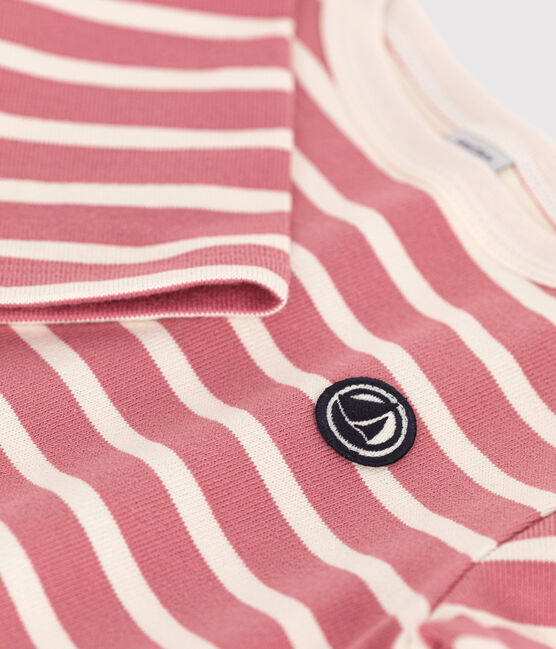 Iconica maglia a righe alla marinara in cotone bambina/bambino rosa ROSEWOOD/ AVALANCHE