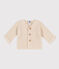 Cardigan bebè in tricot in cotone a punto legaccio ecru AVALANCHE