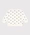 Giubbotto modello teddy in cotone con stampa a pois neonato blu/blu
