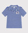 Polo a manica corta in spugna bouclette bambino blu SURF/ AVALANCHE