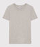 T-shirt LE DROIT girocollo in cotone Donna grigio CHATON CHINE