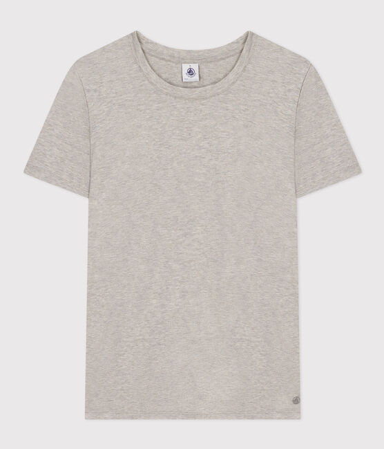 T-shirt LE DROIT girocollo in cotone Donna grigio CHATON CHINE