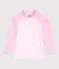T-shirt da bagno anti-UV a maniche lunghe a righe bambini rosa/bianco