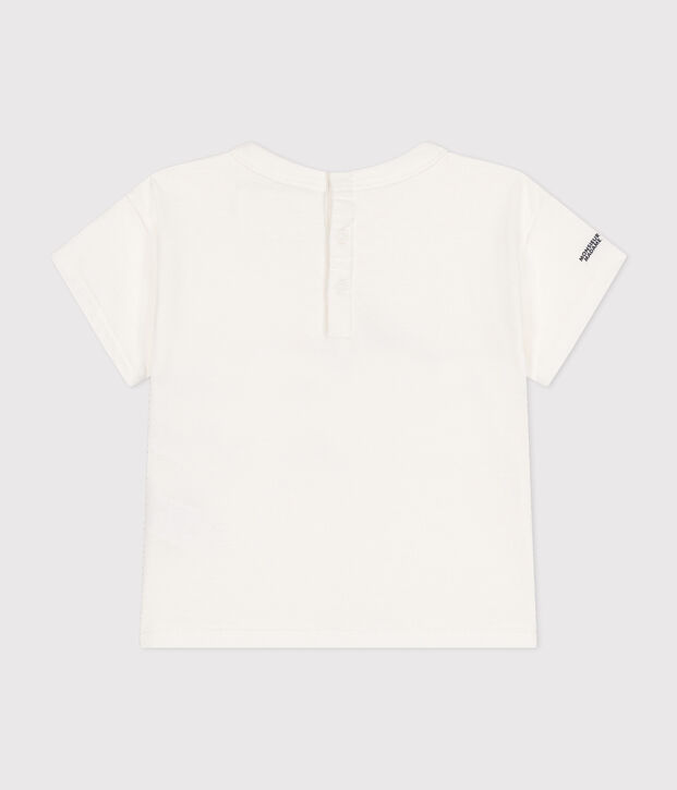 T-shirt Monsieur Madame in cotone neonato bianco