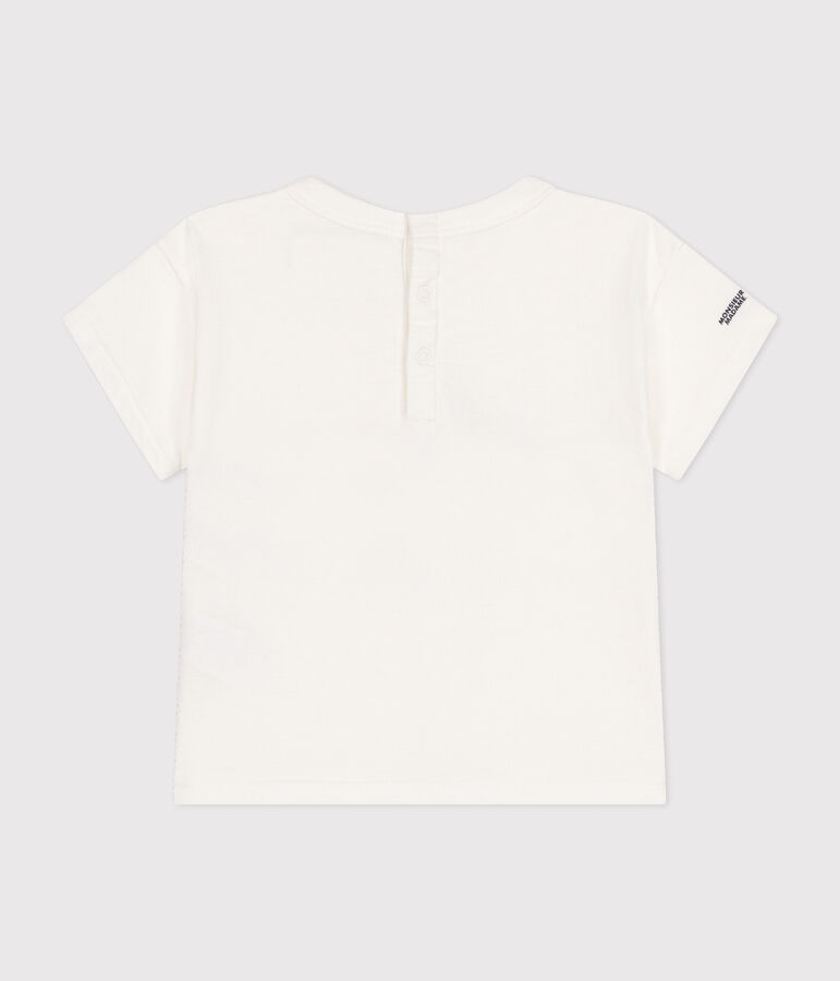 T-shirt Monsieur Madame in cotone neonato bianco